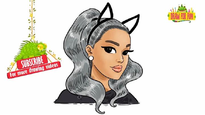 Drawing of Celebrity Ariana Grande