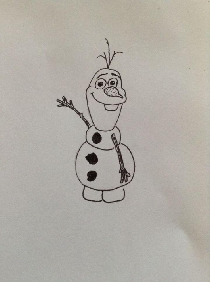 Drawing of Olaf from Frozen