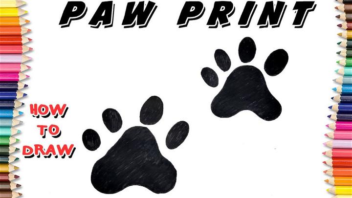 Drawing of a Paw Print