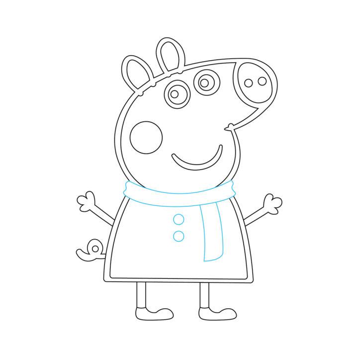 Drawing of a Peppa Pig