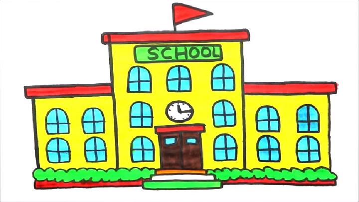 3300 School Building Exterior Drawing Stock Photos Pictures   RoyaltyFree Images  iStock