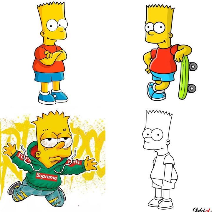 25 Easy Bart Simpson Drawing Ideas How To Draw | art-kk.com