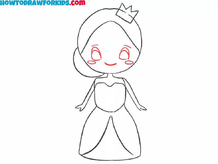 how to draw a princess step by step