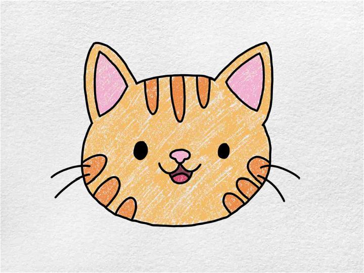 Easy Cat Face Drawing