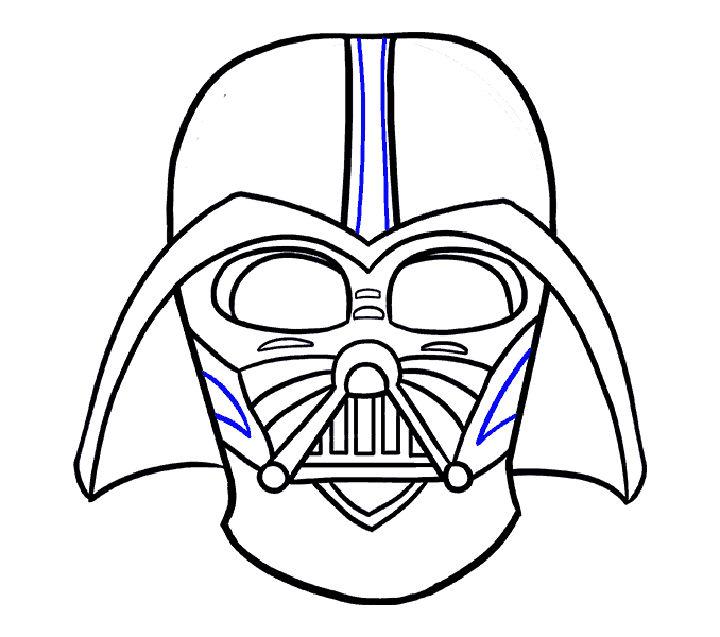 darth vader face outline