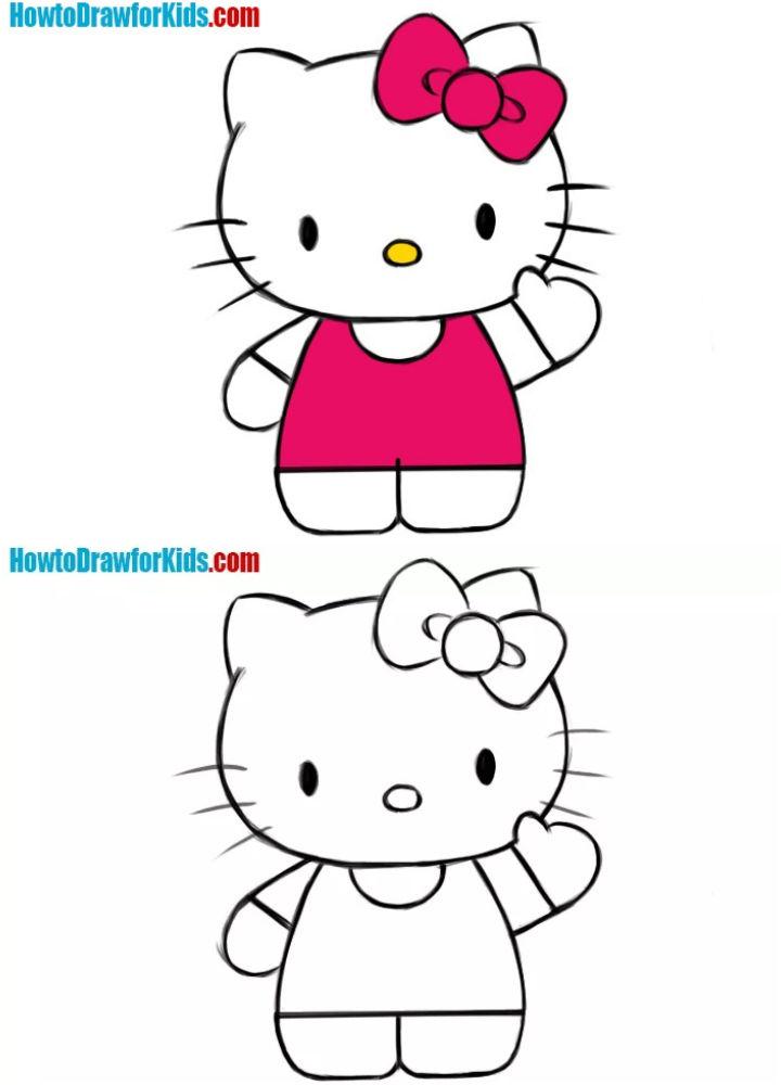 Easy Hello Kitty Drawing