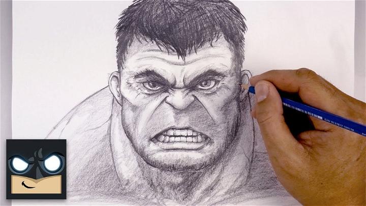 Easy Hulk Sketch Drawing