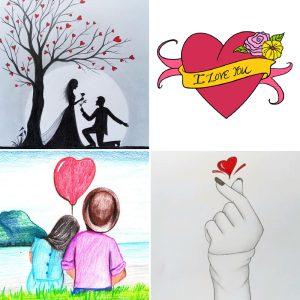 25 Easy Love Drawing Ideas - How to Draw the Love