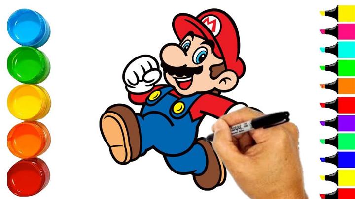 Easy Mario Cartoon Drawing