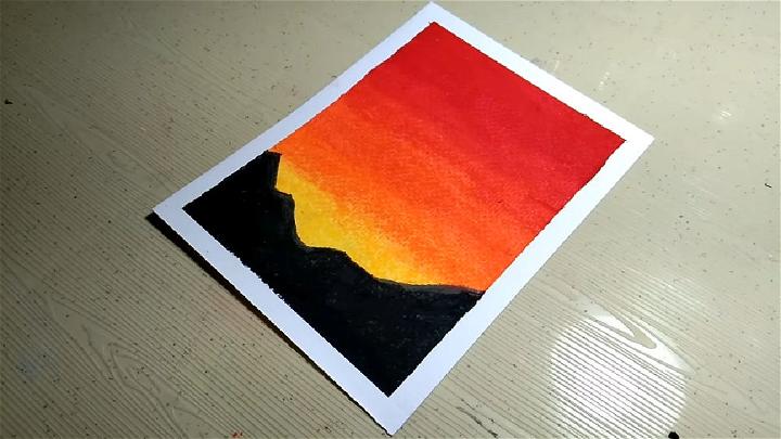 Easy Oil Pastel Sunset Drawing for Beginners