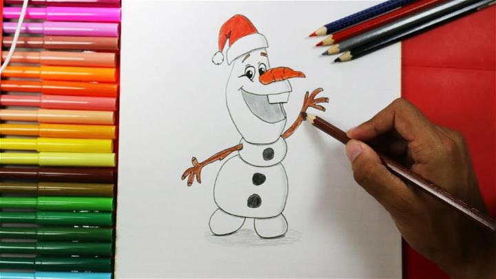 Easy Olaf From Frozen Drawing