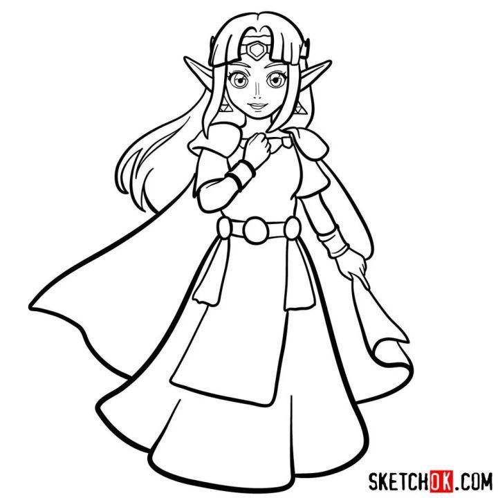 Easy Princess Zelda Drawing