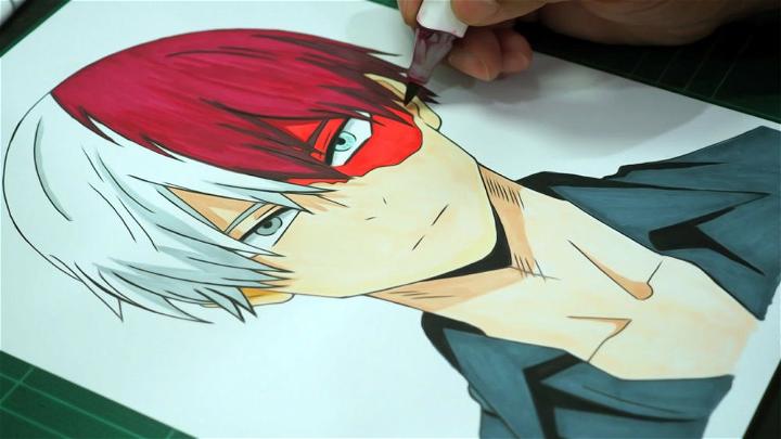 Easy Shoto Todoroki Drawing