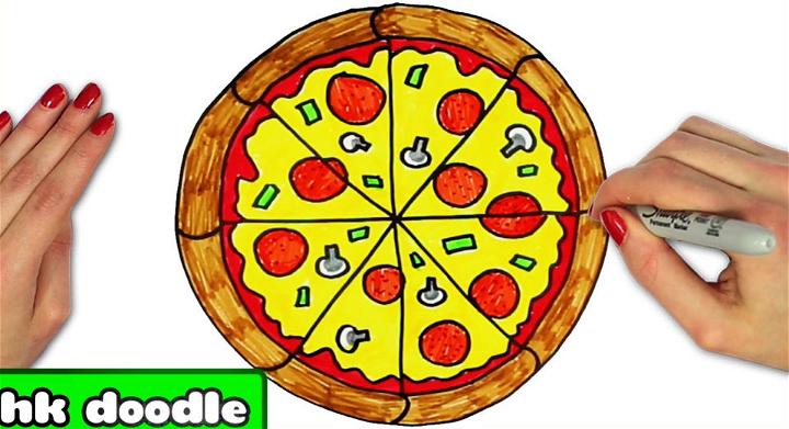 Easy Step By Step Pizza Drawing