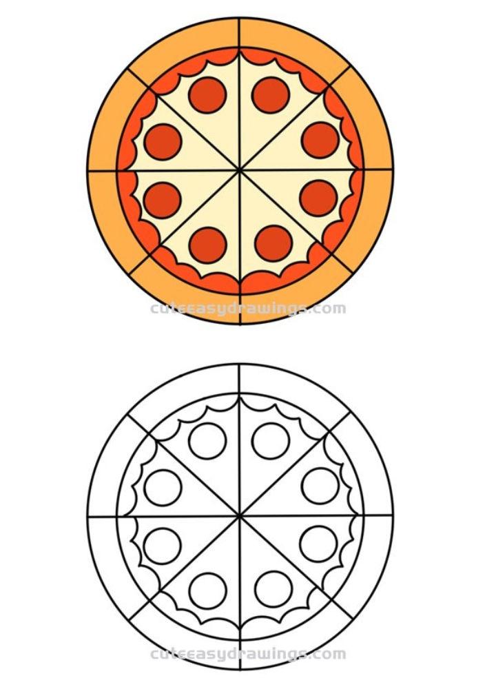 Pizza sketch Royalty Free Vector Image - VectorStock