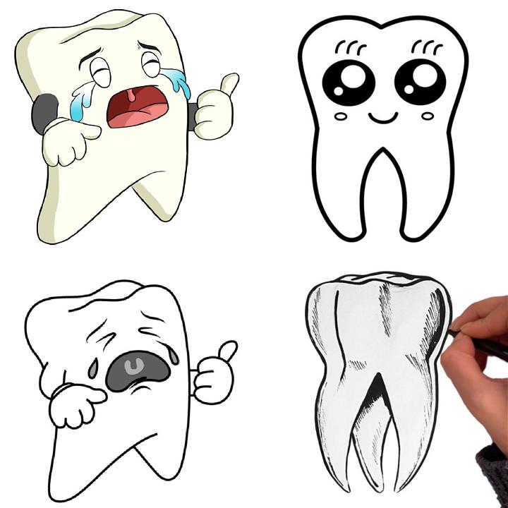20 Easy Tooth Drawing Ideas How to Draw a Tooth