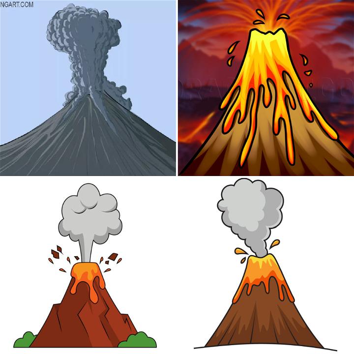 25 Easy Volcano Drawing Ideas How To Draw   Easy Volcano Drawing Ideas 