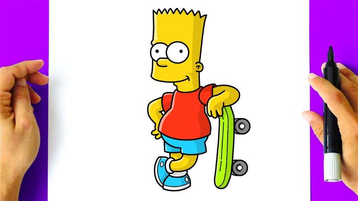 Easy Way to Draw Bart Simpson