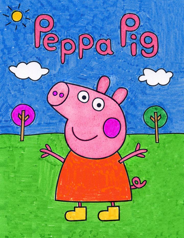 Easy Way to Draw a Peppa Pig