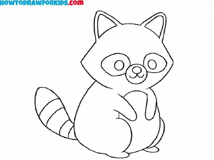 Easy Way to Draw a Racoon