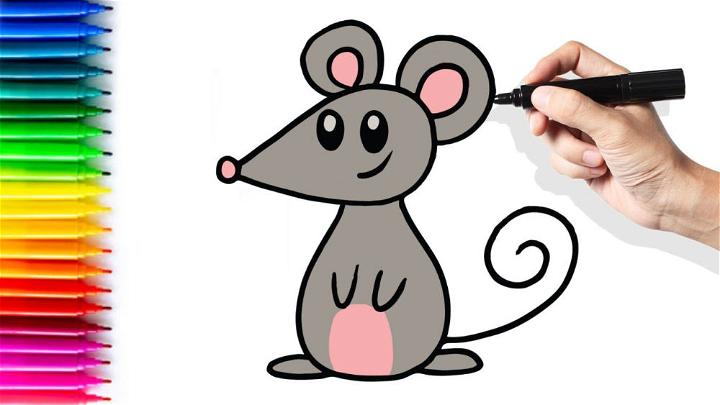 Easy and Cute Mouse Drawing