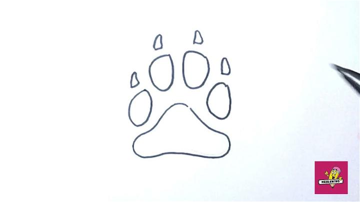 Easy to Draw Paw Print