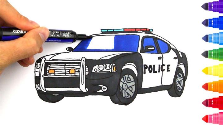 Easy to Draw Police Car