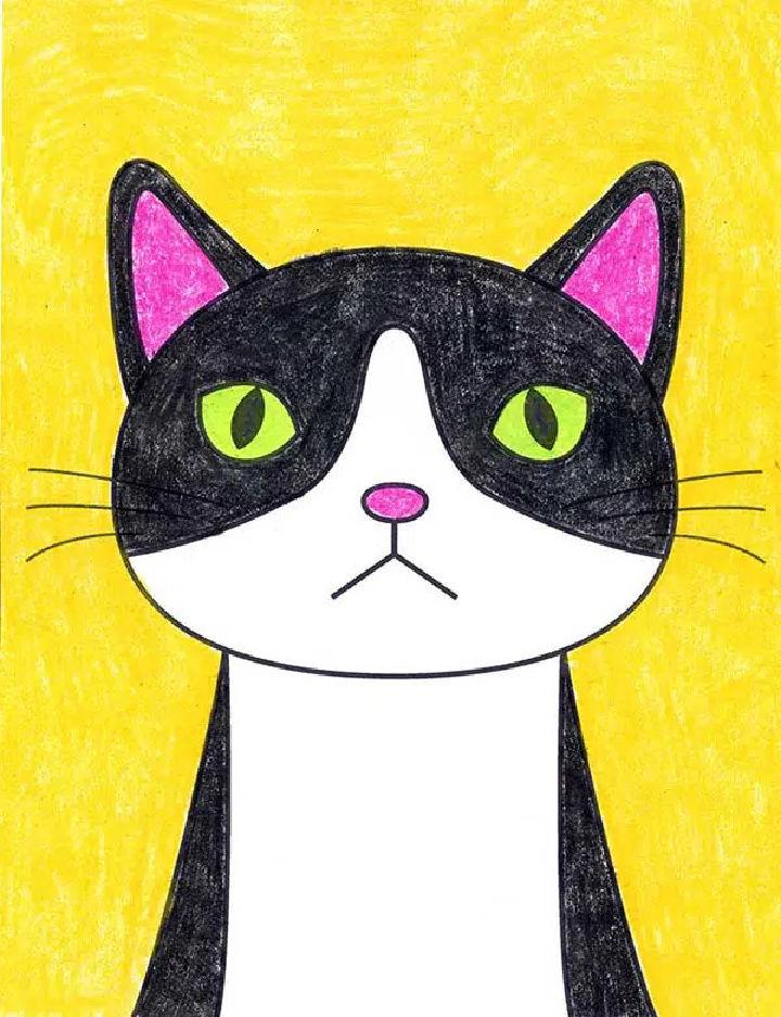 How to Draw a Simple Cat for Kids