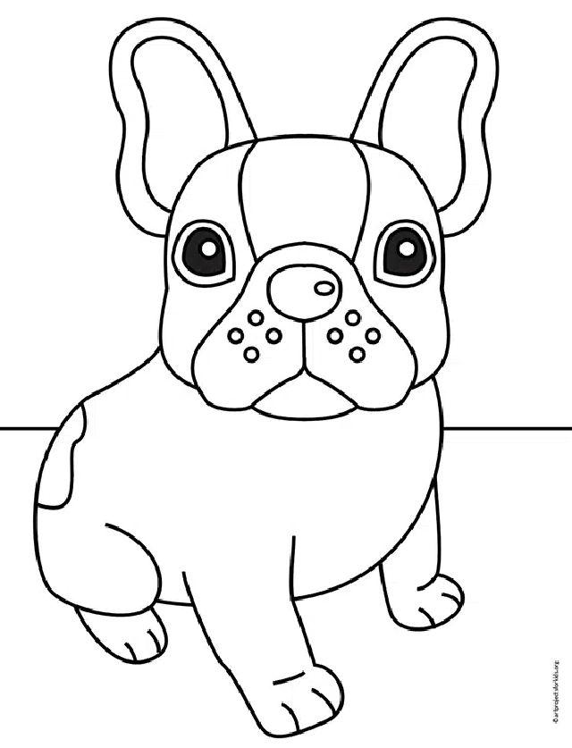 Easy to Draw a French Bulldog