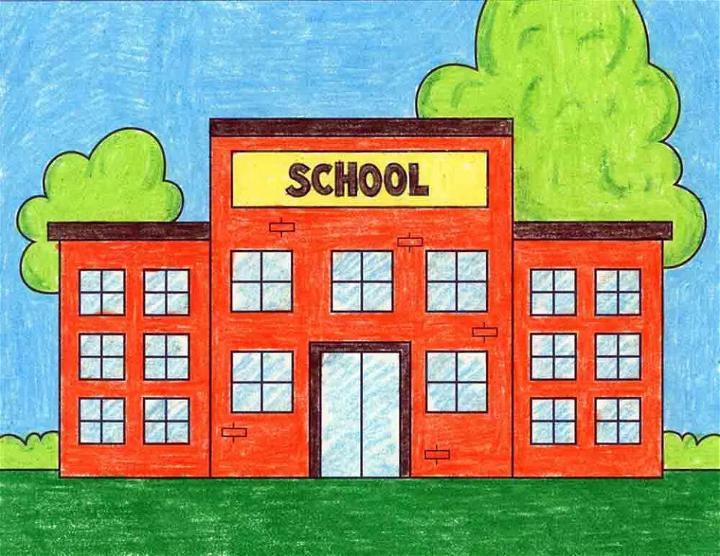 Easy to Draw a School