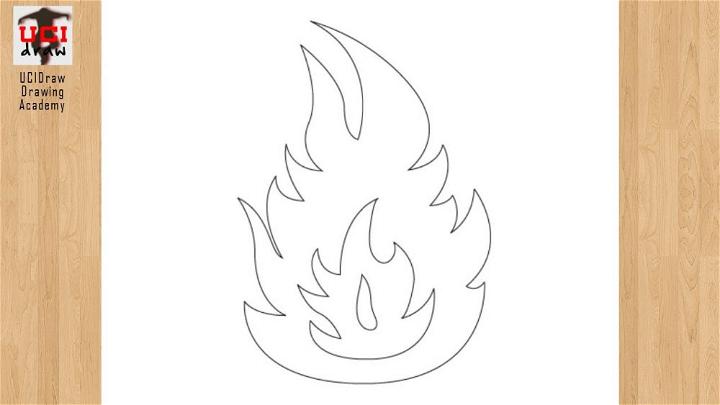 Fire Flames Outline Drawing