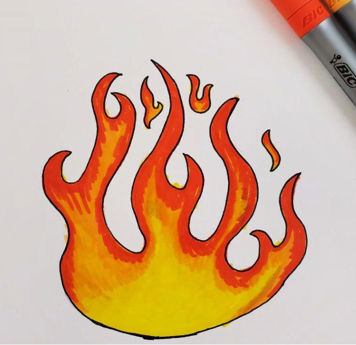 Flame Drawing for Beginners