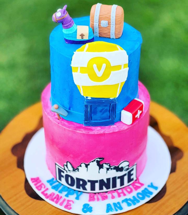 Fortnite Inspired Birthday Cake