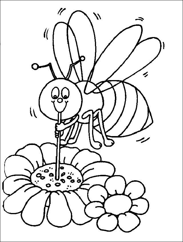 Free Printable Bee Coloring Pages for Kids