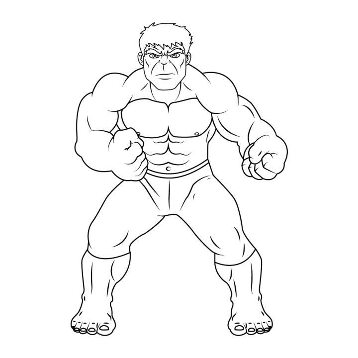 Full Body Hulk Drawing