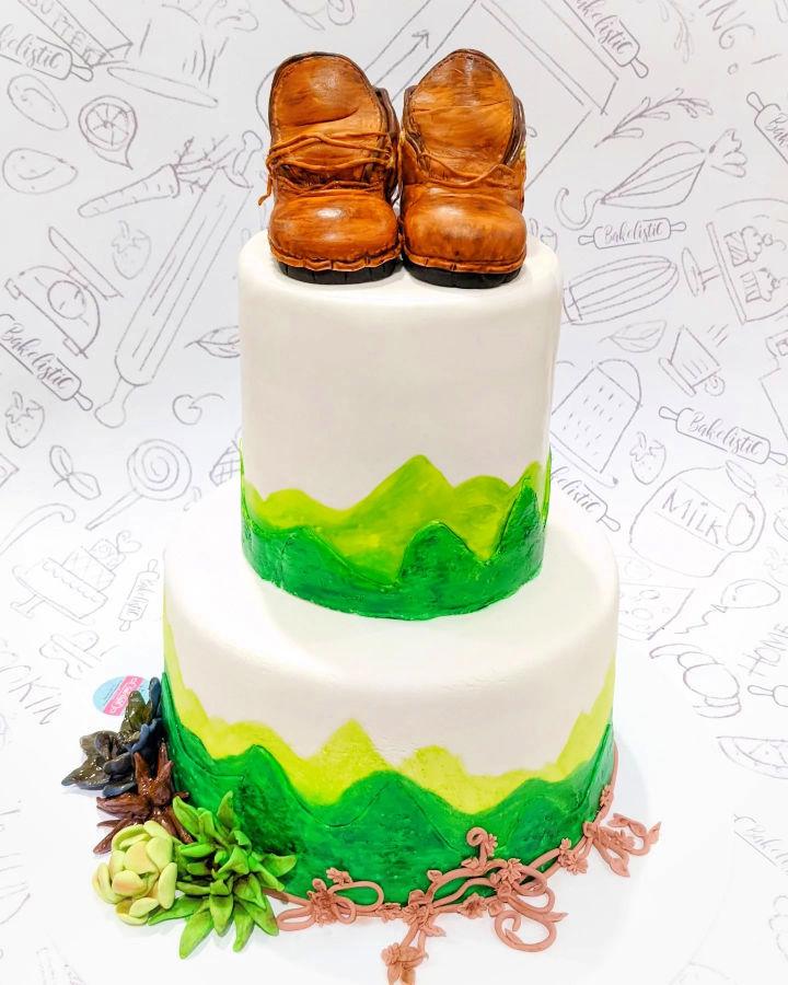 Funny 50th Birthday Boots Cake