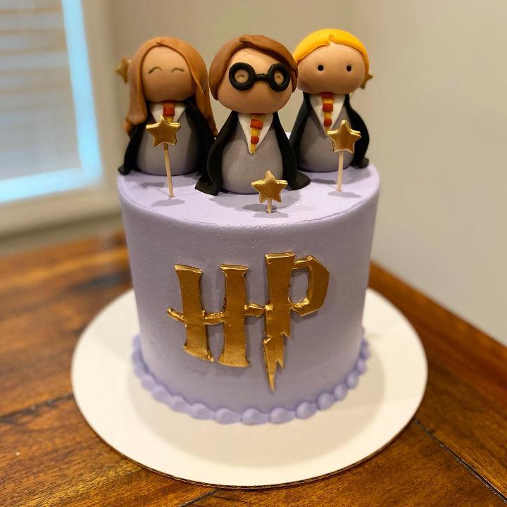 Harry Potter Purple Themed Cake