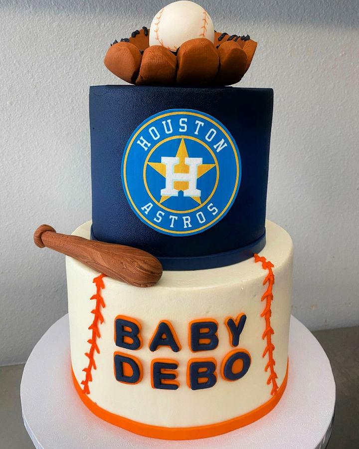 Houston Astros Baby Shower Cake