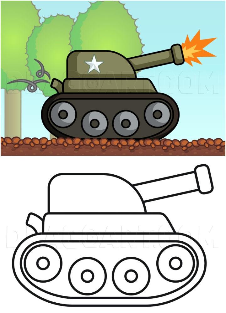 25 Easy Tank Drawing Ideas How to Draw a Tank