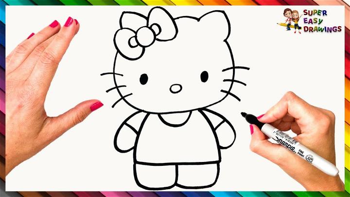 How to Draw Princess Hello Kitty 👑 