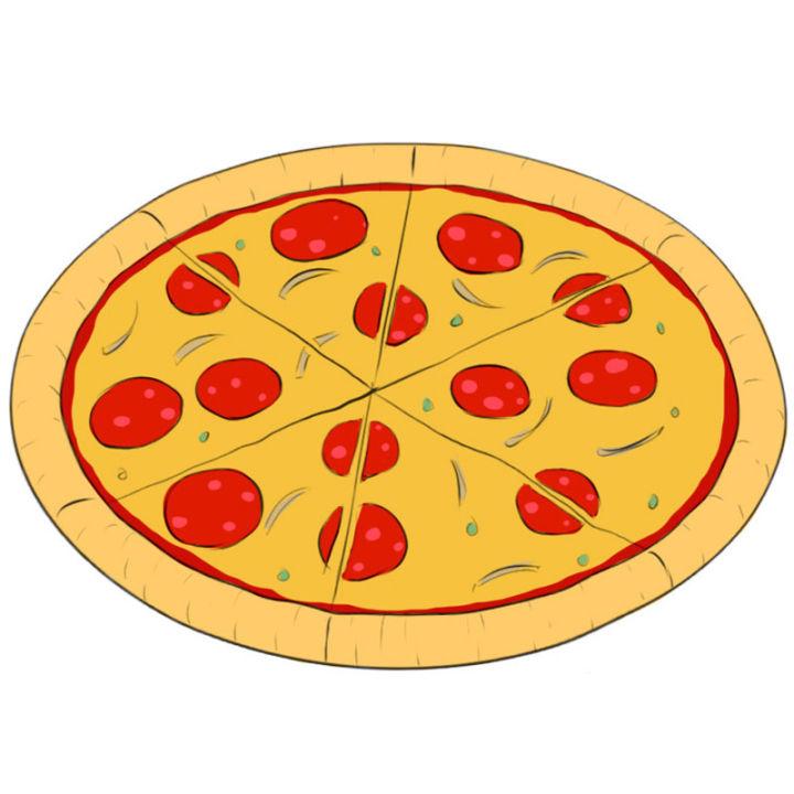How To Draw A Pizza Step By Step