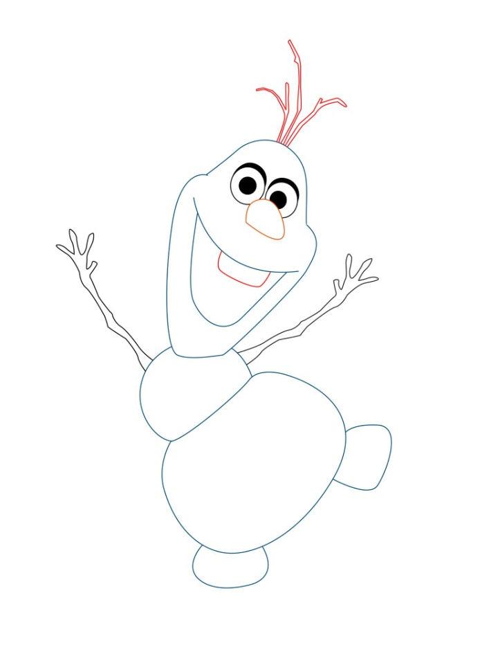 How To Draw Olaf From Frozen