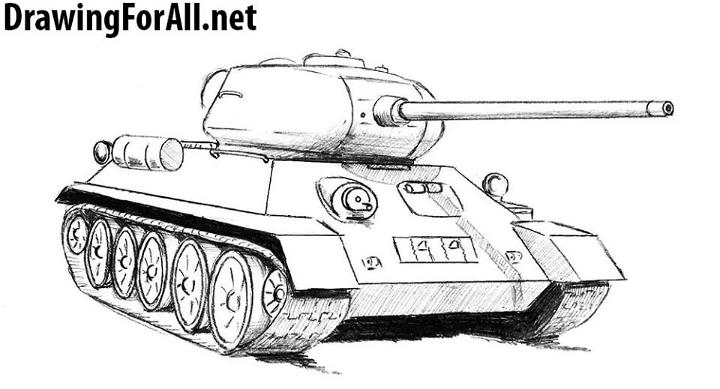 How To Draw Tank T 34