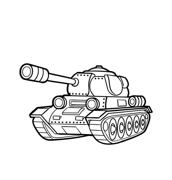 How to Draw A Cartoon Tank