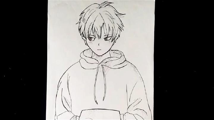 How to Draw Anime Boy Wearing a Hoodie