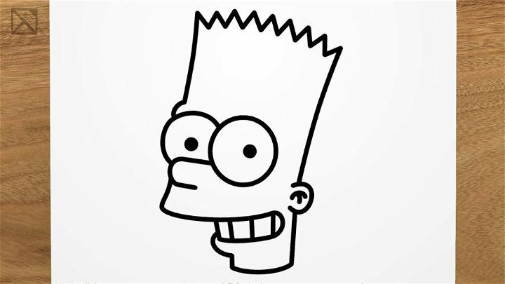 How to Draw Bart Simpson Head