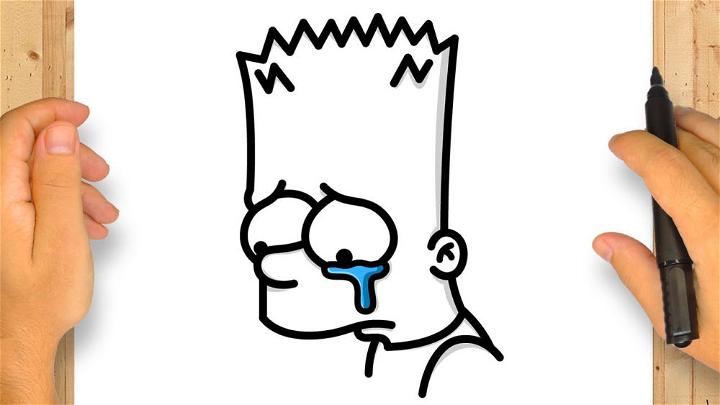 How to Draw Bart Simpson Sad