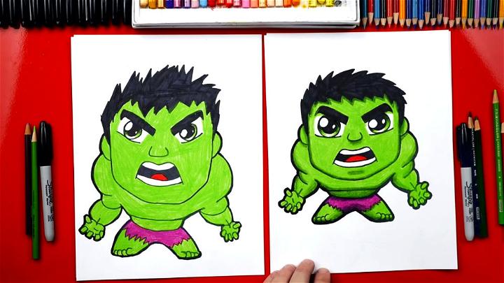 How to Draw Cartoon Hulk