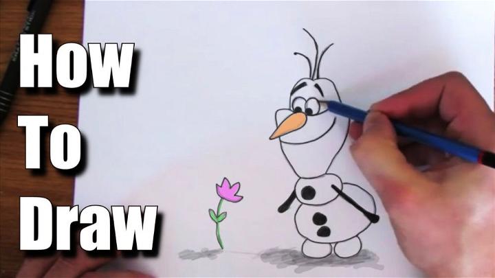 How to Draw Cartoon Olaf