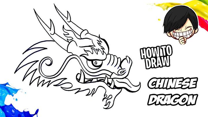 How to Draw Chinese Dragon Head